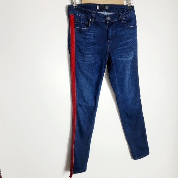 Kut From the Kloth Connie Ankle Skinny With Red Trim Women's Jeans Size 6 - Picture 4 of 9